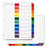 Selco Industries, Inc. Index Tab, Recycled, 1-10, 11"x8-1/2", 10/ST, Multi