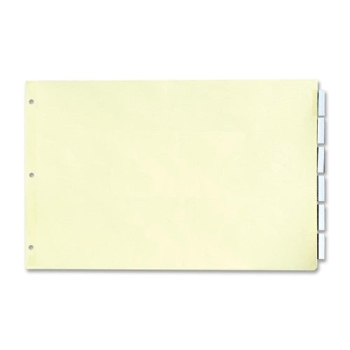 Stride, Inc. Index Dividers,w/ Clear Tabs,11"x17",5 Tabs/ST, Manila