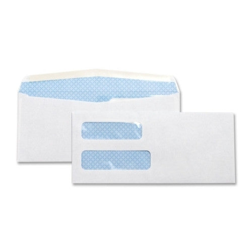 Business Source Double Window Envelope,No. 10,4-1/8"x9-1/2",500/BX,White