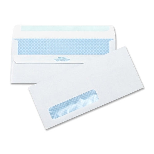 Business Source Self-Seal Envelopes,Std Wind.,No. 10,4-1/2"x9-1/2",500/BX,WE