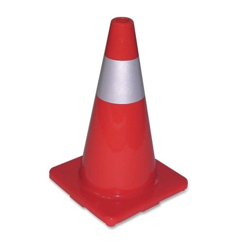 Tatco Traffic Cone W/Refelective, 18", Orange