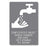 U.S. Stamp & Sign ADA Sign, "Wash Hands", Adhesive, 6"x9", White/Gray