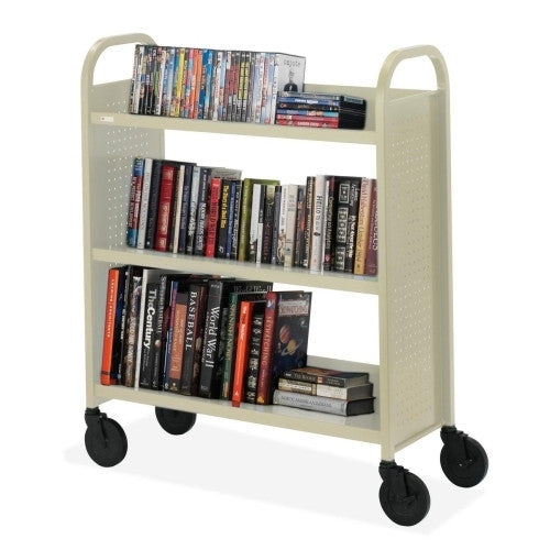 Bretford Manufacturing Inc Book Truck, 3 Shelves, 5" Cast, 2 Locking, 36"x14"x44", PY