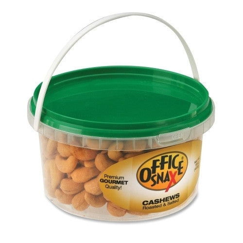 Office Snax Cashew Nuts, 15 oz., Tub