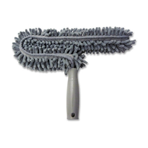 Unger Professional Microfiber Fan Duster, Machine Washable, Gray