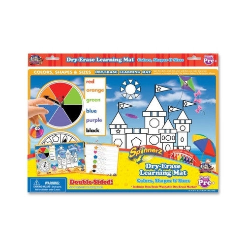 The Board Dudes Spinner Dry-Erase Mat, Colors/Sha