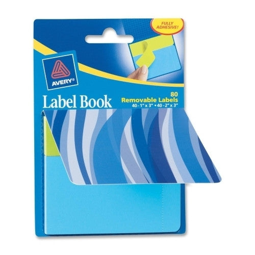 Avery Consumer Products Label Book, Wavy, 80/pk, 1"X3" NEMA/ 2"X3" NEPE