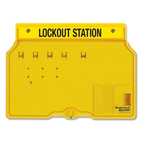 Master Lock Company Padlock Station, Holds 4 Safety Padlocks, Yellow