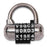 Master Lock Company Alpha Dial Lock/Combination, 2-1/2", Chrome/Black Color Dial