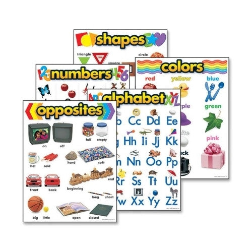 Trend Enterprises Learning Chart Combo Pack, Kindergarten, Multi