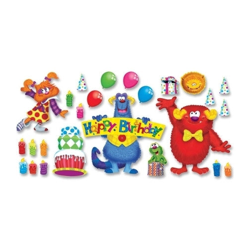 Trend Enterprises Birthday Bulletin Board Set, Fury Friend, Multi