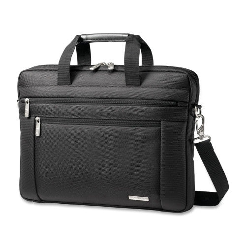 Samsonite Corporation Classic Laptop Slim Briefcase, 16"x2"x12", Black