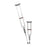 Medline Industries, INC. Quick-Fit Crutches, Adjustable 4'7"to6'7", Silver