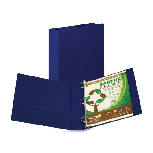 Samsill Corporation Round Ring Storage Binder, 1-1/2" Capacity, Blue