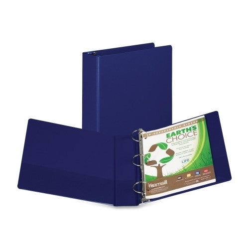 Samsill Corporation Round Ring Storage Binder, 2" Capacity, Blue