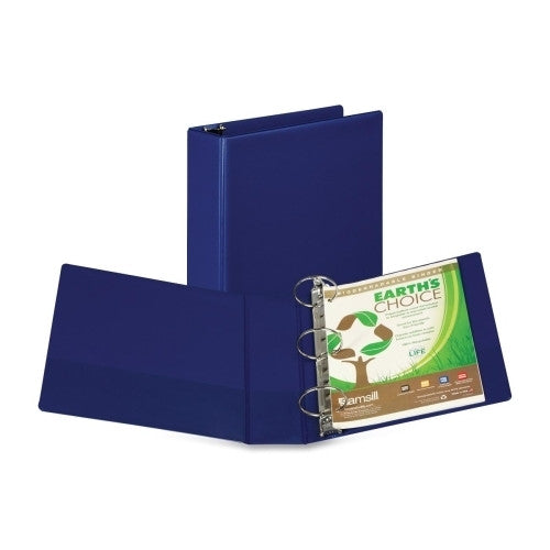 Samsill Corporation Round Ring Storage Binder, 3" Capacity, Blue