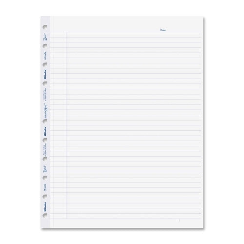 Rediform Office Products Notebook Refill, 11"x8-1/2", 8-Hole Punch, 25SH/PK, White