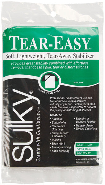 Tear-Easy Stabilizer-20"X36"