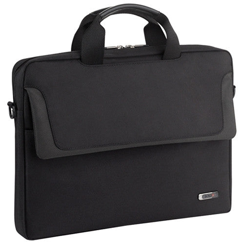 US Luggage Laptop Slim Brief, 15-3/4"x2"x11-3/4", Black