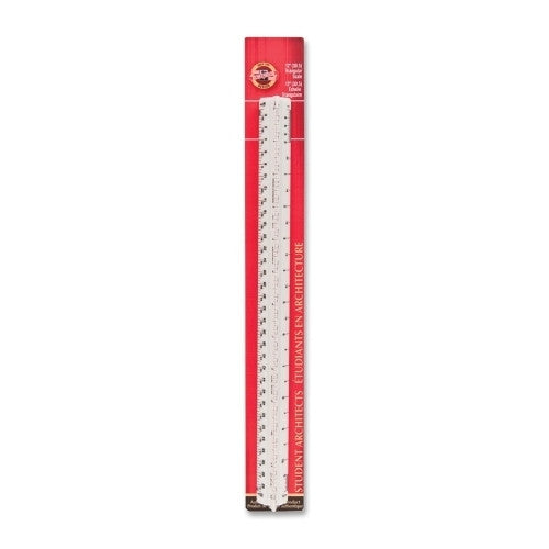 Koh-I-Noor Triangular Architect Scale, 1-3/5"x15-3/5", White