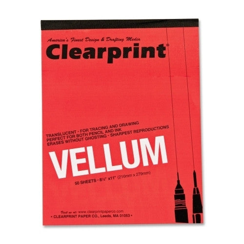 ClearPrint Vellum, 16 lb., 8-1/2"x11", 50 Sheets, Translucent