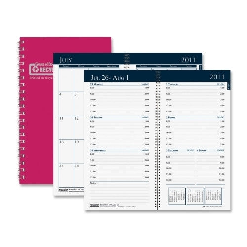 House of Doolittle Academic Planner, Mon/Wkly, 12 Mos, 3"x6", RD