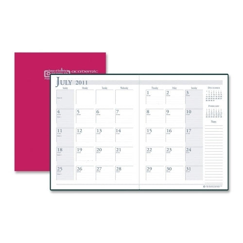 House of Doolittle Academic Monthly Planner, 14 Months, 7"x10", Red