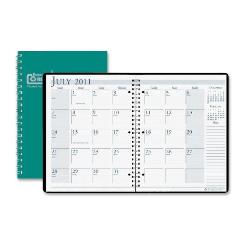 House of Doolittle Academic Monthly Planner, 14 Months, 8-1/2"x11", Green