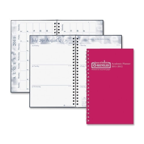 House of Doolittle Academic Weekly Planner, 13 Months, 5"x8", Red