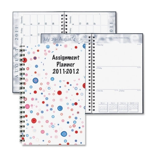 House of Doolittle Student Assignment Book, 13 Months, 5"x8", Dots/Multi