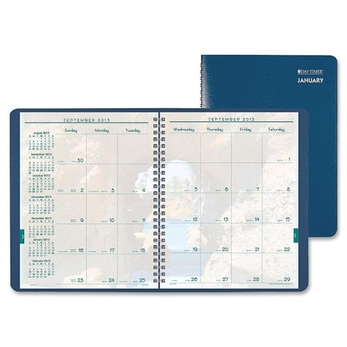 Planner Jan-Dec 6-7/8"x8-3/4"- Coastline Scenes, Blue