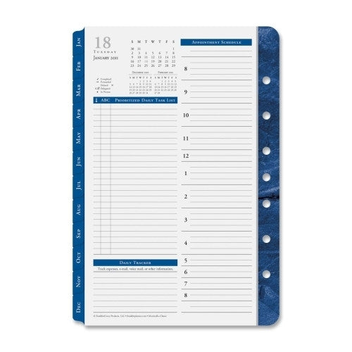 Franklin Covey Daily Planner Refill,Monticello,2PPD,8-1/2"x5-1/2",WE/BE