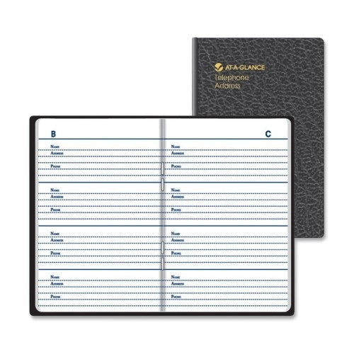 At-A-Glance Telephone/Address Book, 2-1/8"x3-1/4", Assorted