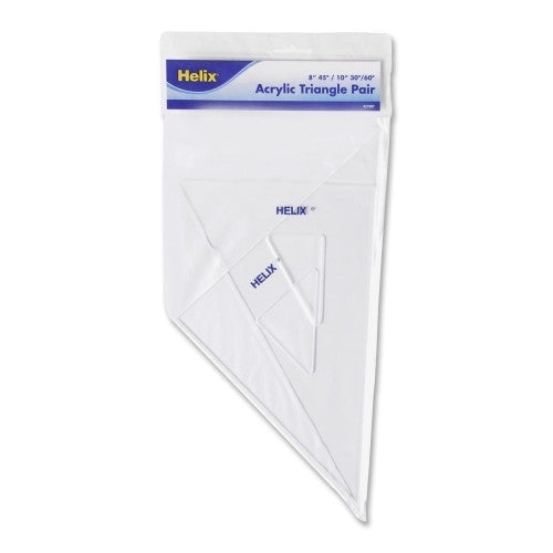 Helix USA Triangles Pairs, 2/PK, Acrylic, Clear