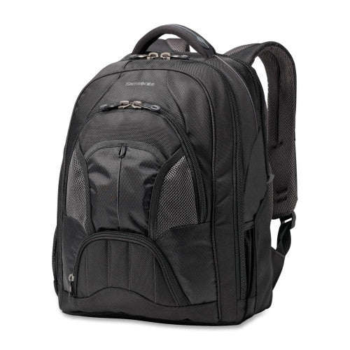 Samsonite Corporation Business Backpack, 12-1/2"x8"x17-1/2", Black