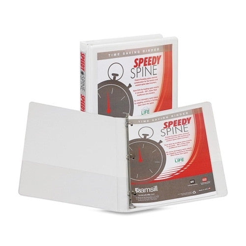 Samsill Corporation View Binder, Round Ring, 1/2, Capacity, White