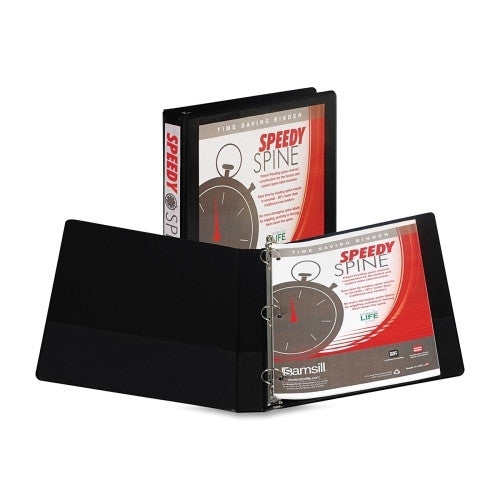 Samsill Corporation View Binder, Round Ring, 1" Capacity, Black