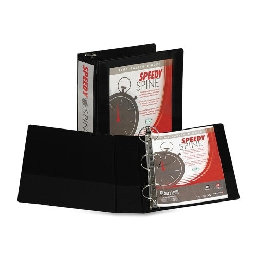 Samsill Corporation View Binder, Round Ring, 3" Capacity, Black