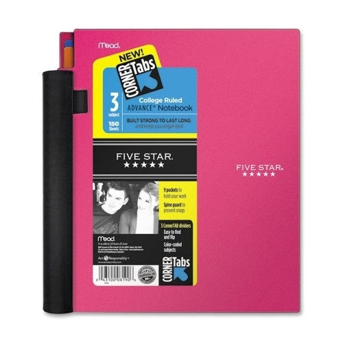 Mead Notebook, 3-Subject, College Ruled, 150 Sh, 8