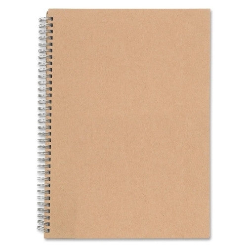 Nature Saver Hardcover Notebook, 11-3/4"x8-1/4", Twin, 80 Shts, BN/KFT