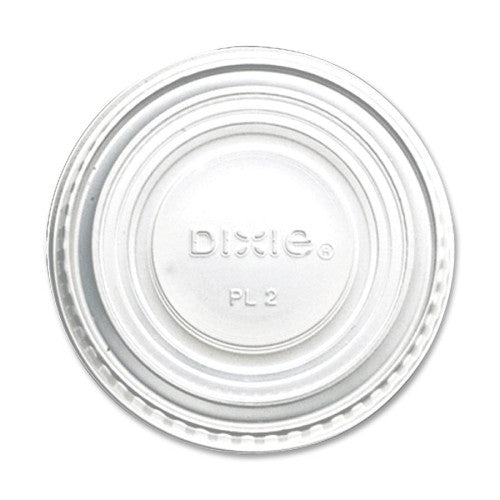 Dixie Foods Souffle Lids, 2 oz., 2400/CT, White