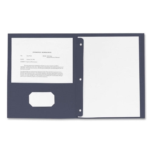 Business Source 2-Pocket Folders, 100 Sh Cap, Ltr, 9-1/2"x11", 25/BX, DBE