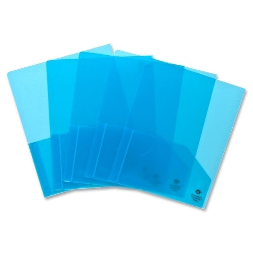 Business Source Portfolio, 2-Pocket, 60 Sht Cap, 8-1/2"x11", 10/PK, Blue