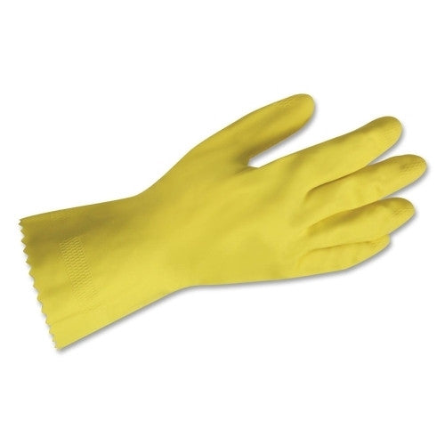 Layflat & Impact Products Gloves, Flock Lined, Large, 12/BG, Yellow