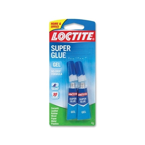 Loctite Corporation Super Glue Gel, Tube, No-Drip, 14 oz., 2/PK, Clear