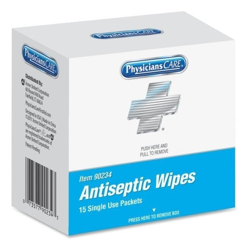 Acme United Corporation BZK Refill Wipes, 15/BX,