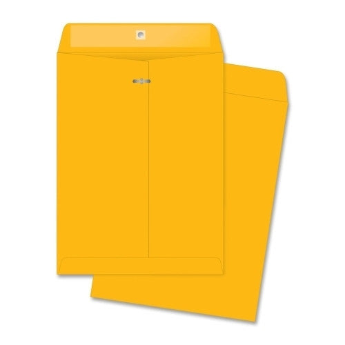 Business Source Clasp Envelopes, Heavy-Duty, 9"x12", 100/BX, BKFT