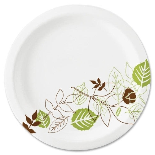 Dixie Foods Plates, Heavy Weight, 6-7/8", 1000/CT, Pathways/White