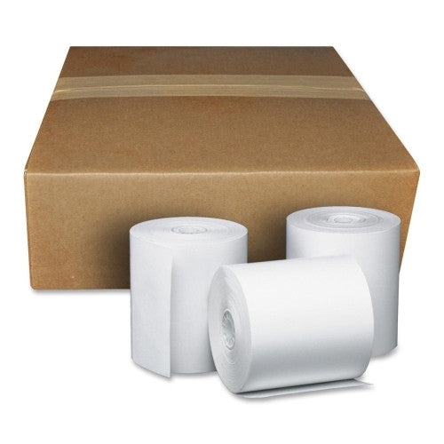 PM Company Thermal Cash Register POS Rolls, 2-1/4"x230', 50/CT, White