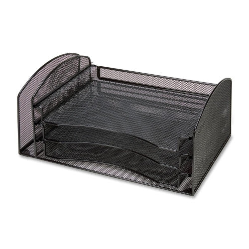 Lorell Organizer, w/ Sliding Drawer, 16-1/4"x9"x8", Mesh/Black